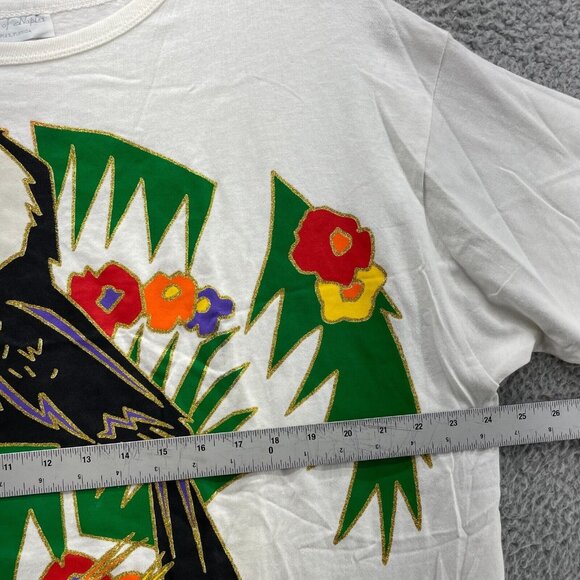 Vtg 90s MOM Shirt One‎ Size White Port of Naples Night Dress Paint Single Stitch - Picture 10 of 12